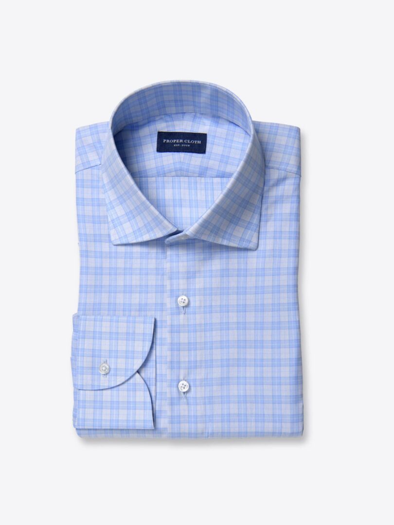 Torino Light Grey and Blue Check 