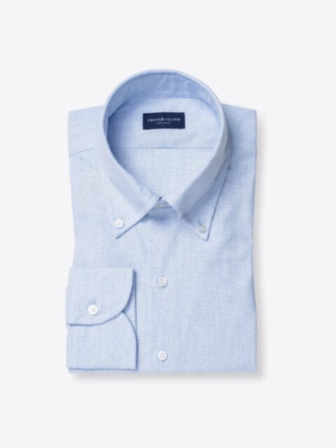 Shop Canclini Light Blue Recycled Cotton Chambray