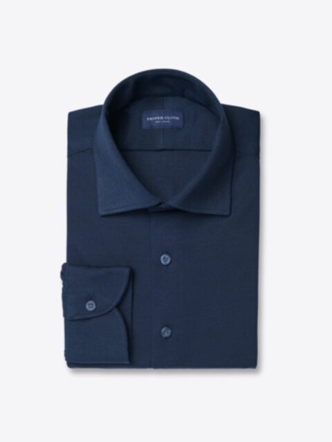 Stanton Navy 120s Broadcloth Shirt by Proper Cloth