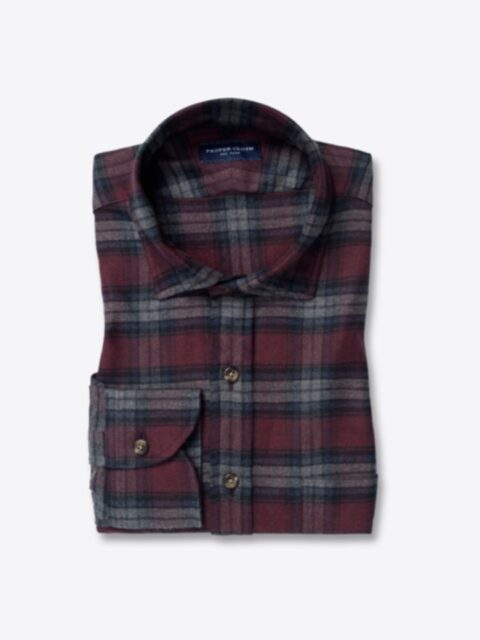 Shop Canclini Red and Grey Plaid Beacon Flannel