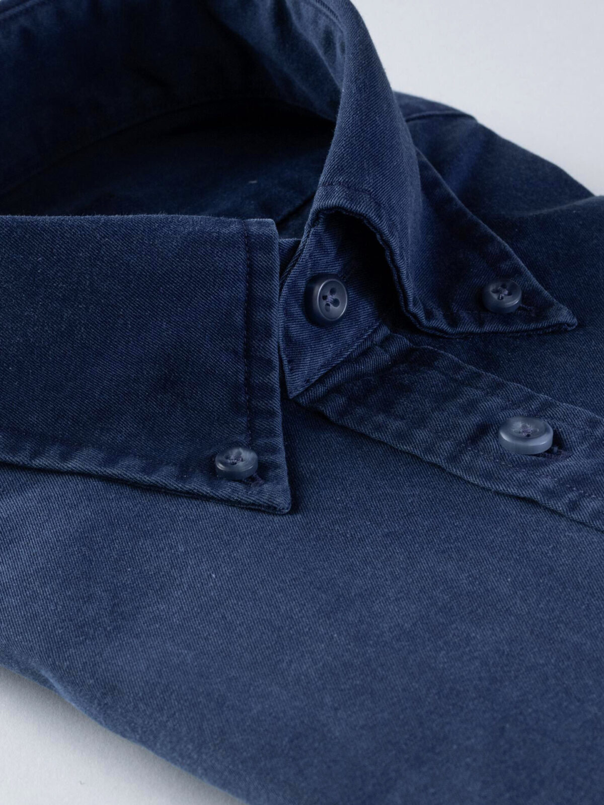 Albiate Washed Dark Slate Blue Denim Shirt by Proper Cloth