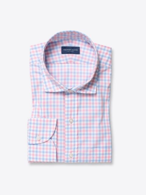 Shop Thomas Mason Pink and Light Blue Multi Gingham