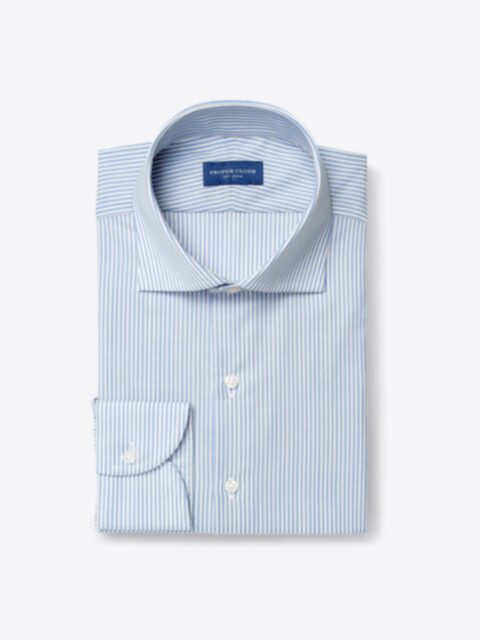 Shop Reda Light Blue Stripe Merino Wool