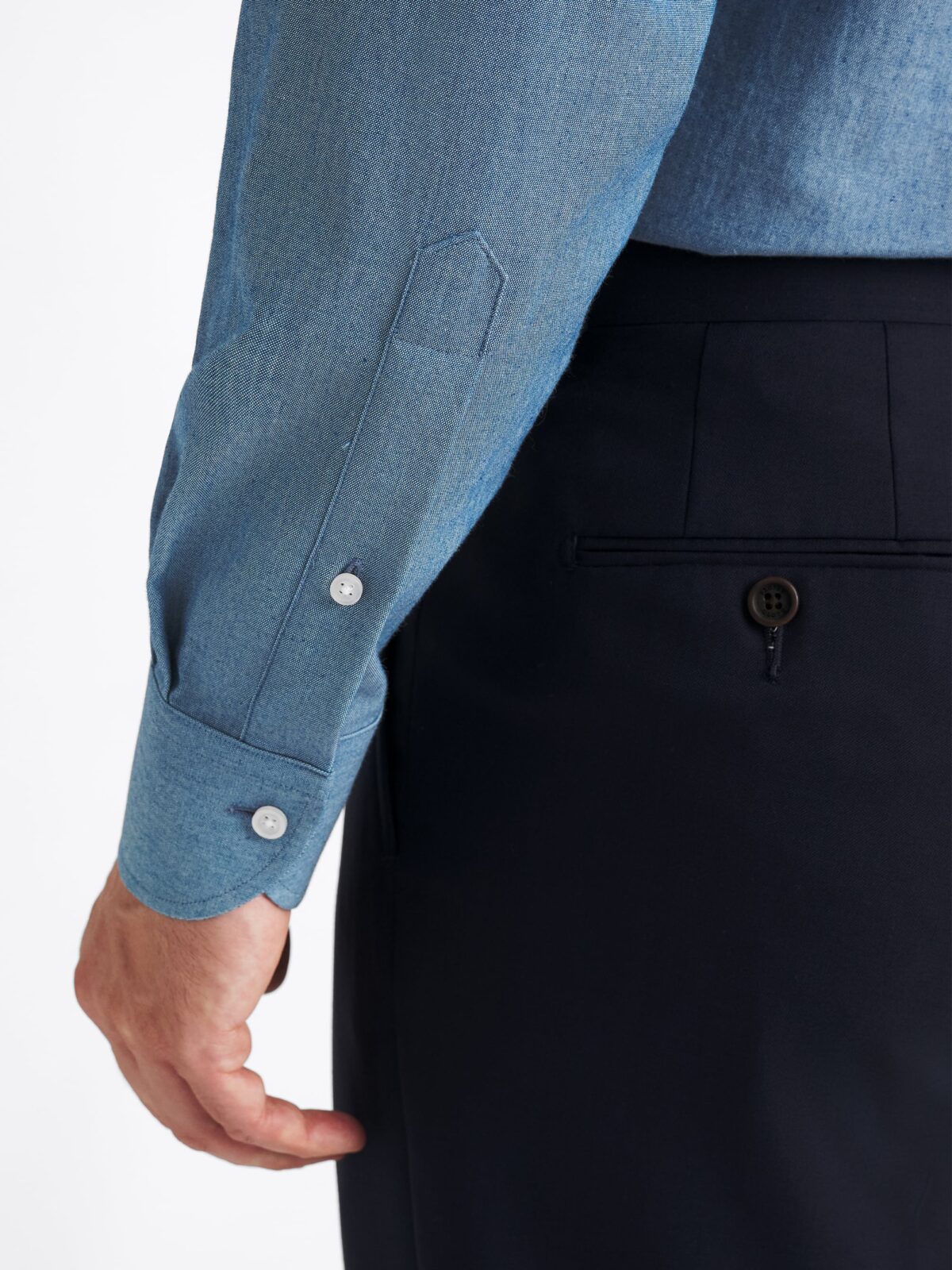 Blue Indigo Chambray Dress Shirt Shirt