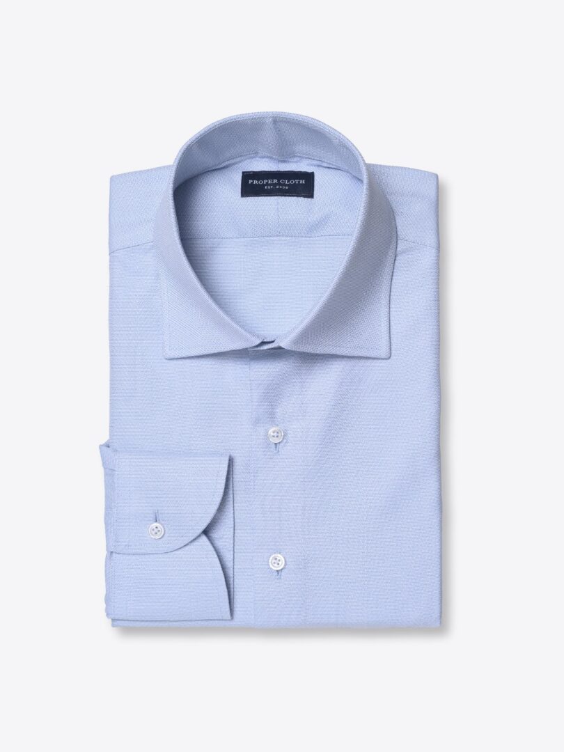 Canclini Light Blue Chevron Twill 