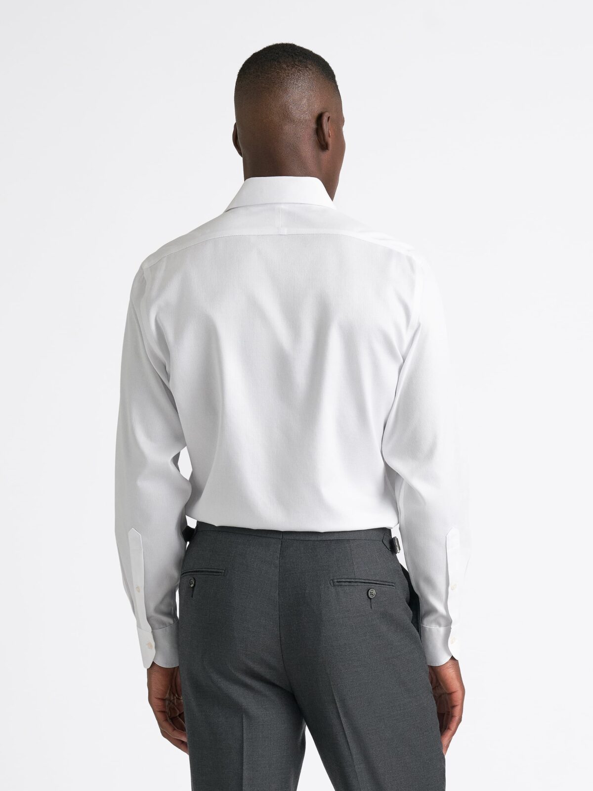 The Non-Iron Shirt in White Dobby