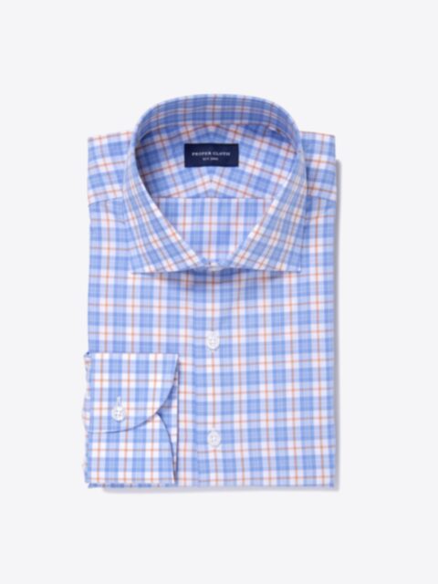 Shop Varick Light Blue and Orange Multi Check