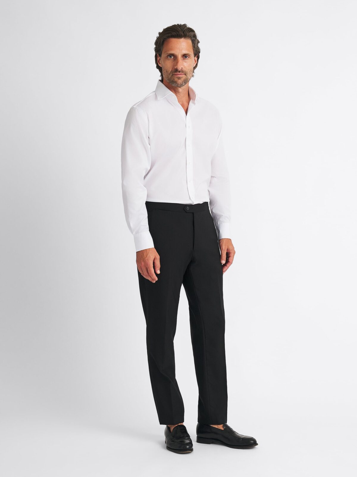 The Royal White Dress Shirt in Diamond Jacquard