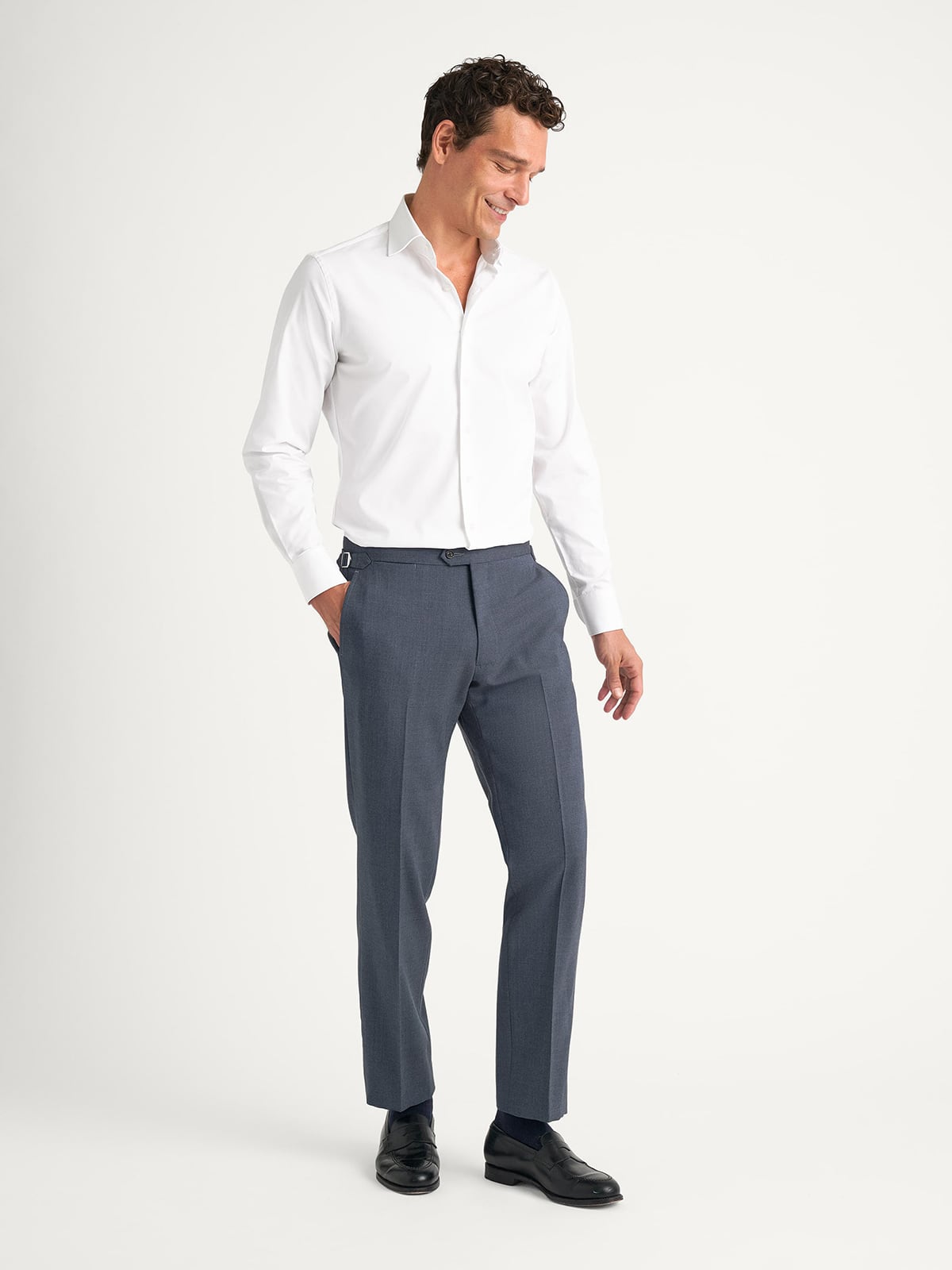 Thomas Mason White 3-Ply Regal Twill Shirt by Proper Cloth