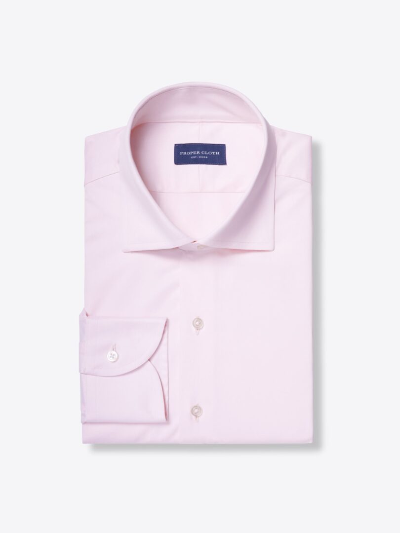 Greenwich Light Pink Twill Custom Dress Shirt 