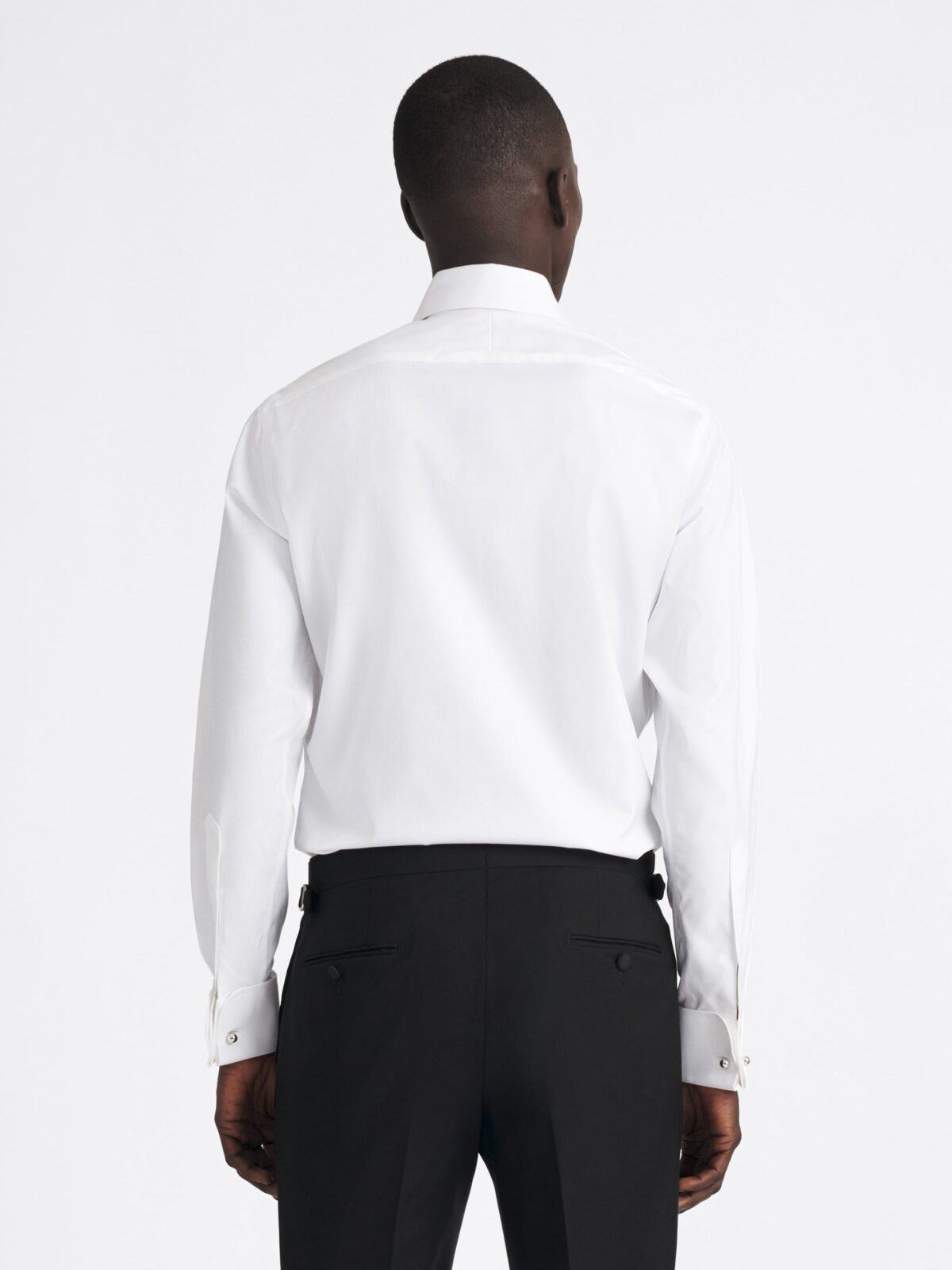 The Pique Bib Front Tuxedo Shirt in Thomas Mason Wrinkle-Resistant