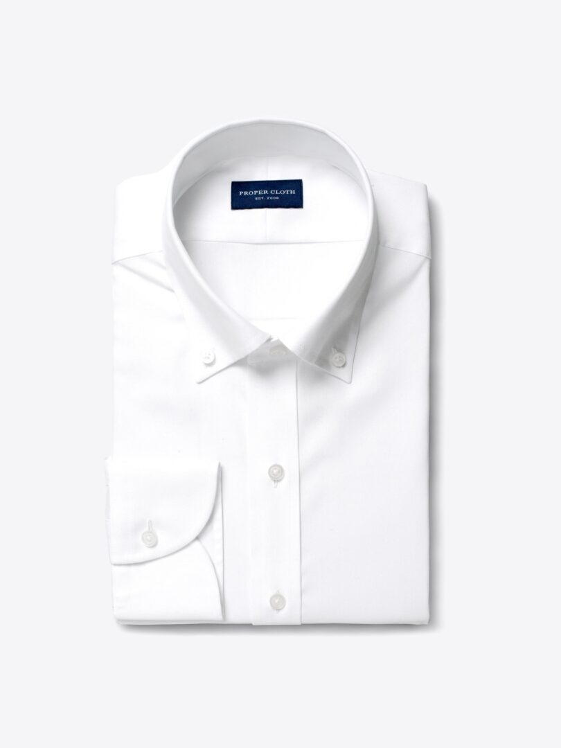 Bowery White Wrinkle-Resistant Pinpoint Dress Shirt 