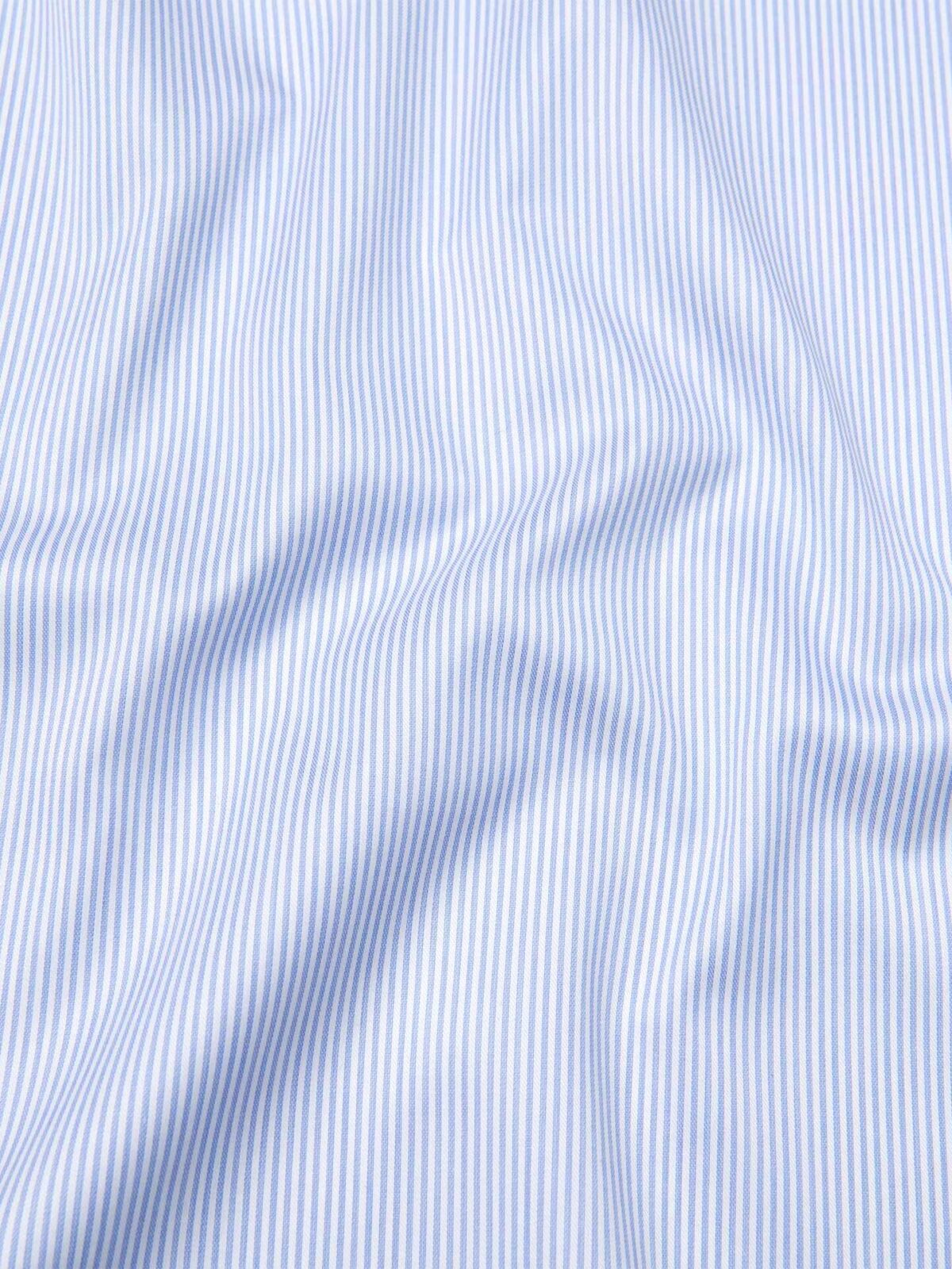 Thomas Mason Wrinkle-Resistant Light Blue Fine Stripe Shirts by Proper ...