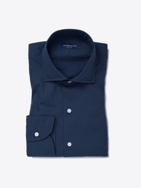 Shop Navy and White Pindot Print