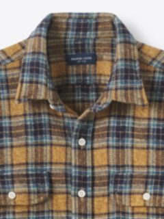 The Japanese Low Twist Shirt in Gold and Navy