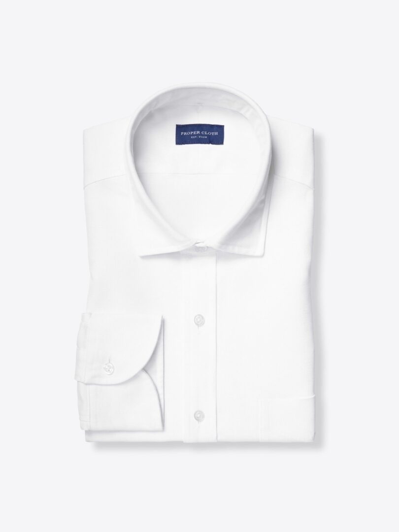 Portuguese Off White Cotton and Hemp Oxford 