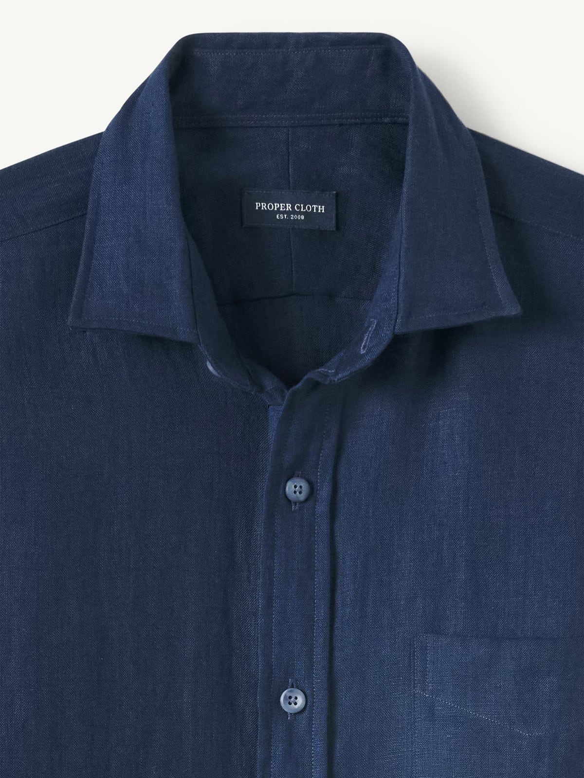 The Irish Linen Casual Shirt in Navy