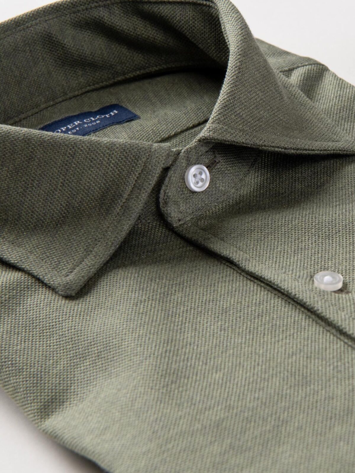 Custom Fitted Pique Polo Shirt / Long-Sleeve Light Grey