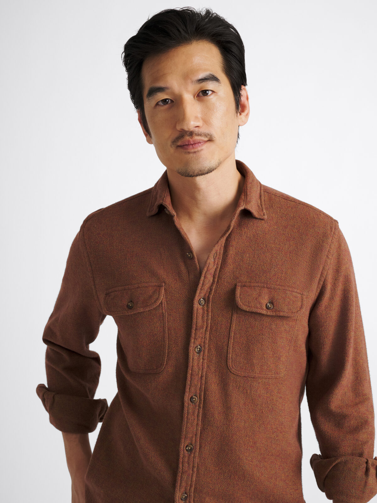 The Japanese Low Twist Shirt in Rust