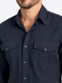 The Selvedge Twill Field Shirt in Navy The Selvedge Twill Field Shirt in Navy