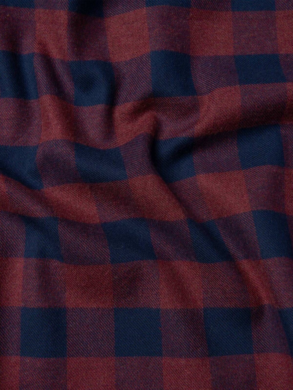 Teton Rust and Navy Gingham Flannel Shirts by Proper Cloth