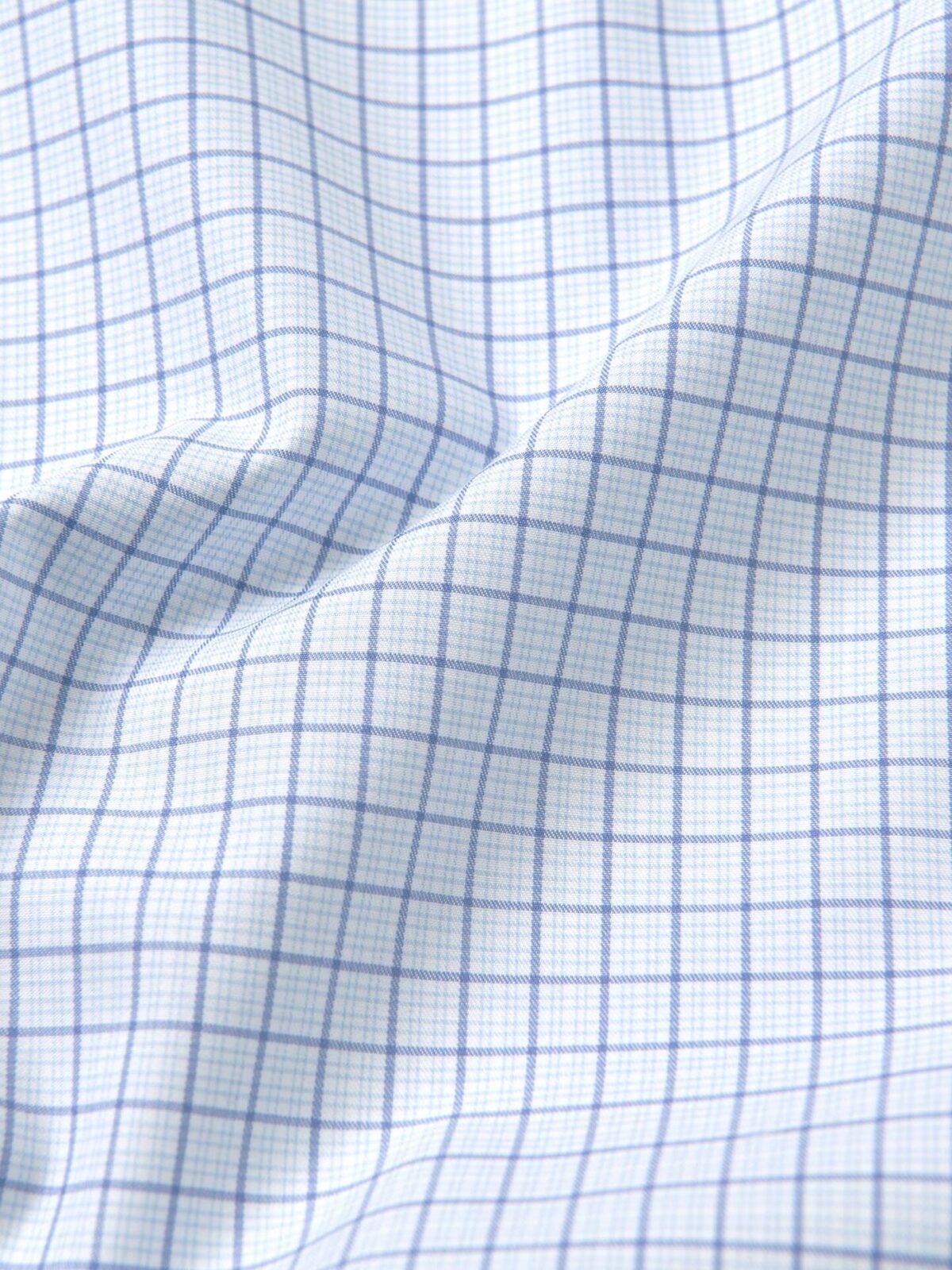 Thomas Mason Goldline Light Blue Multi Grid Shirts by Proper Cloth