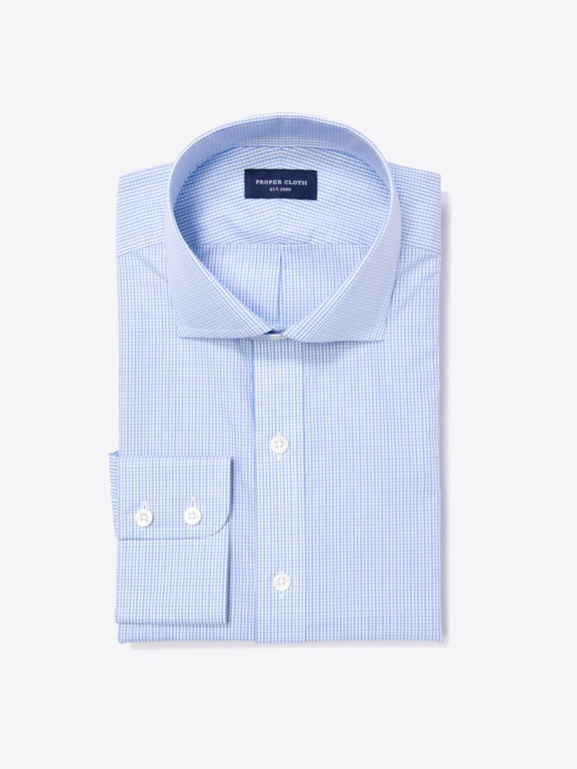 Astor Blue Multi Check Tailor Made Shirt 