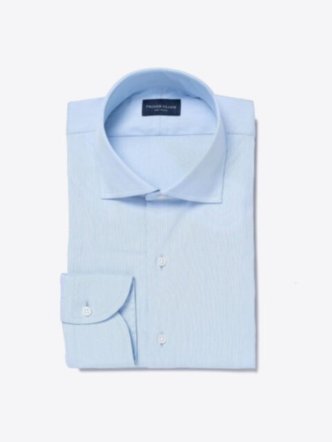 Shop Albini Light Blue Stretch End-on-End