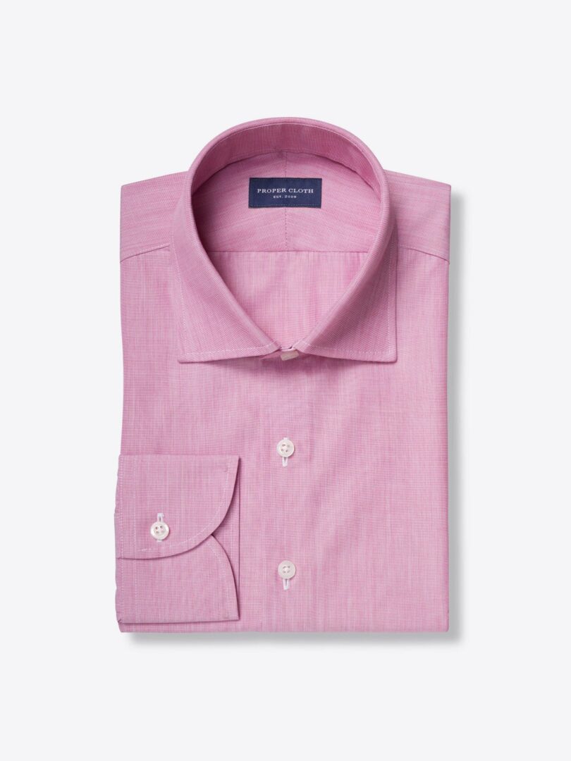 Stanton 120s Red End-on-End Custom Dress Shirt 
