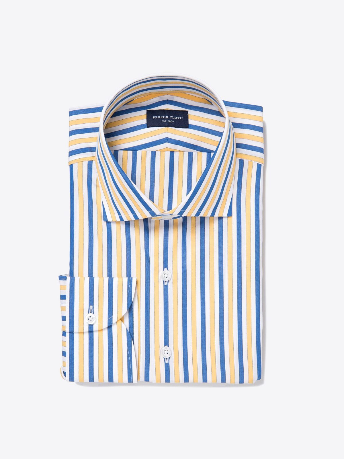 Stanton 120s Light Blue Wide Stripe Shirt