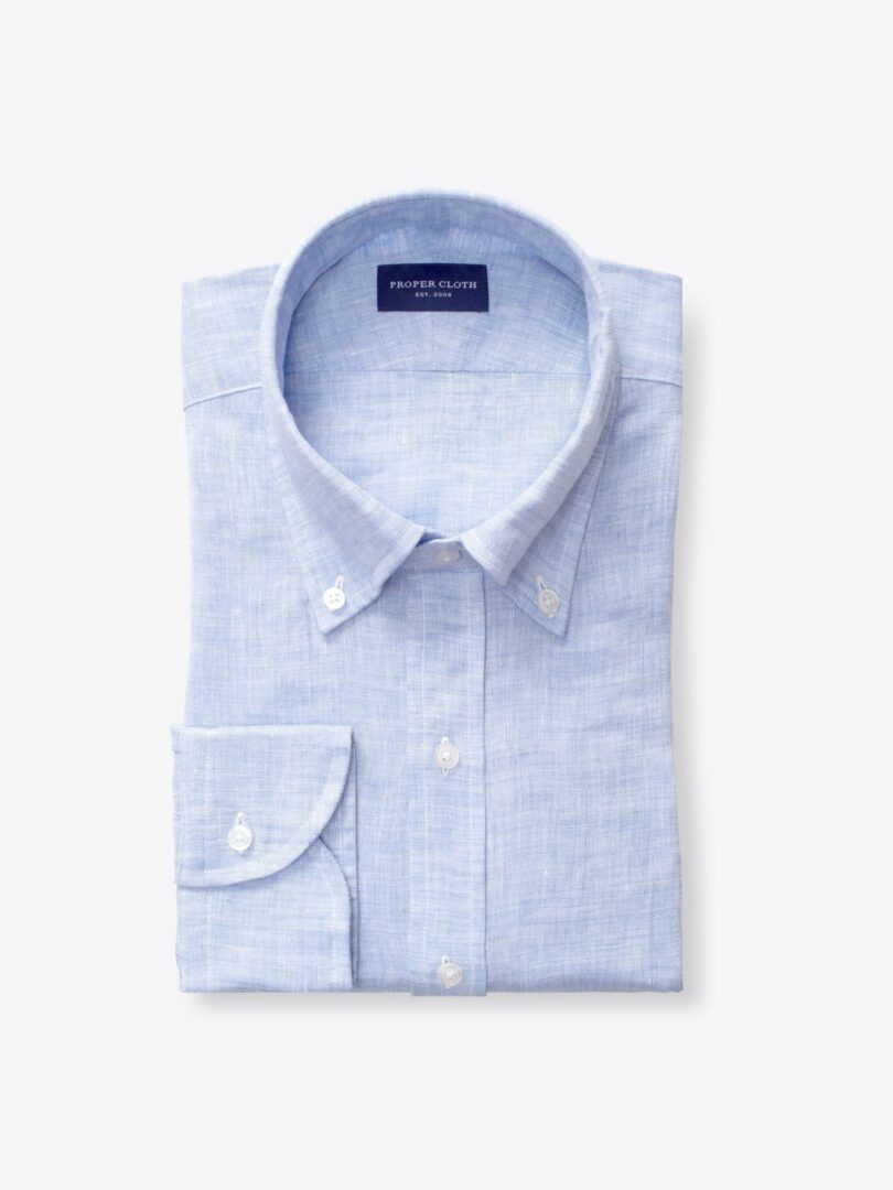 Redondo Light Blue Linen Tailor Made Shirt 