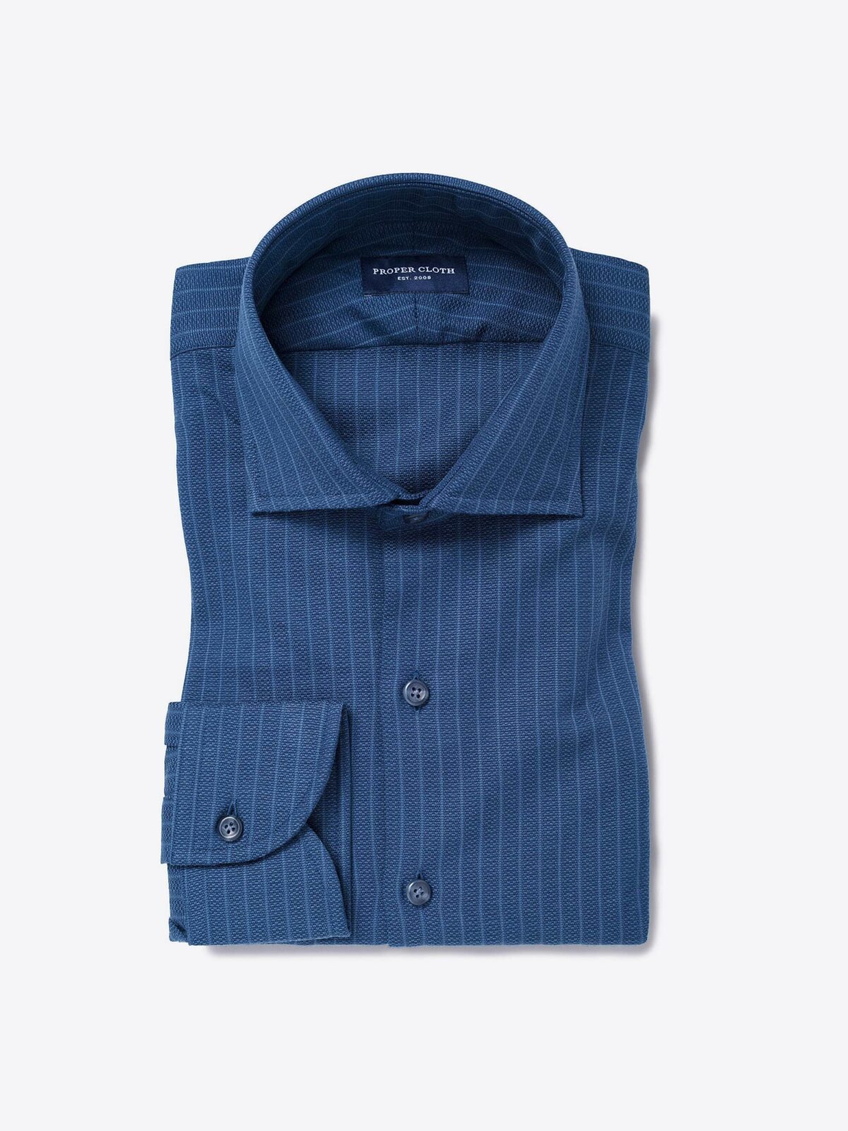 blue textured dress shirt Royal Texture L/s Plaid Dress Shirt - Izod Sportswear main image 1