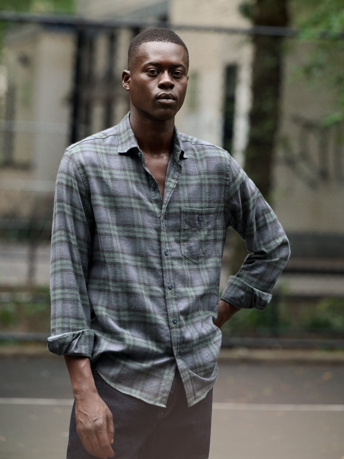 Satoyama Heather Blackwatch Plaid Shirt by Proper Cloth