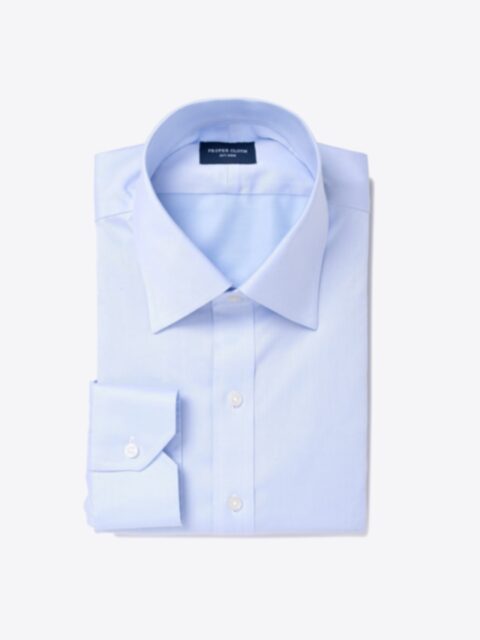 Shop Non-Iron Supima Light Blue Twill
