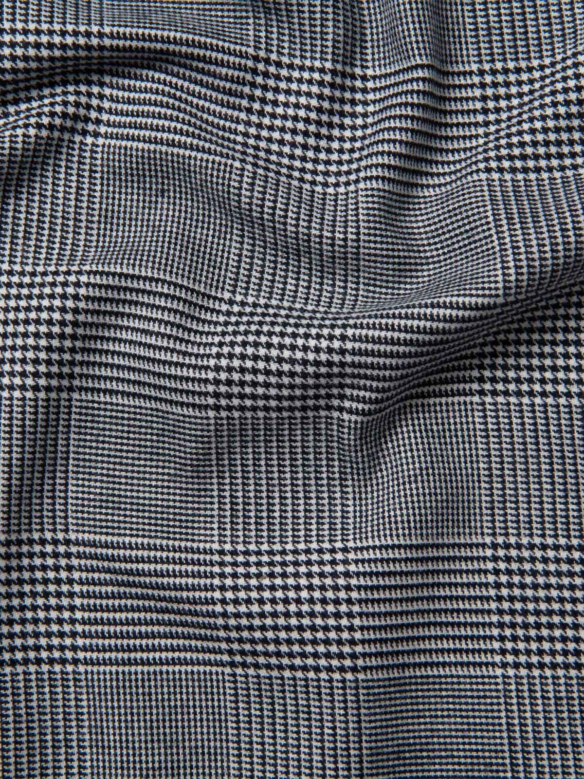 Black and White Glen Plaid Wool Scarf by Proper Cloth