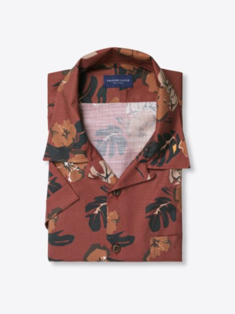 Shop Albiate Rust Abstract Floral Print