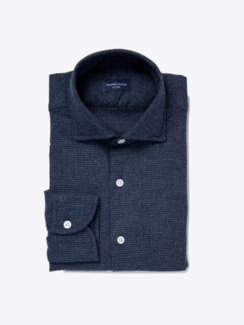Shop Grey and Navy Houndstooth Flannel