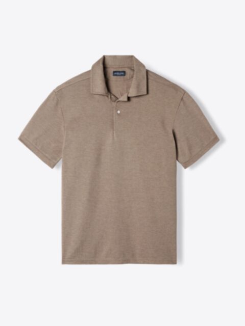 Shop Canclini Taupe Easy Care Knit Pique