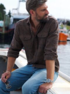 The Japanese Low Twist Shirt in Hickory Glen Plaid