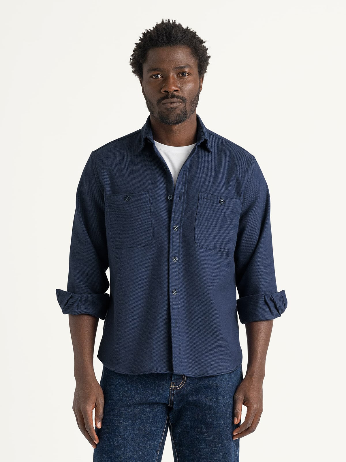 The Blanket Overshirt in Navy