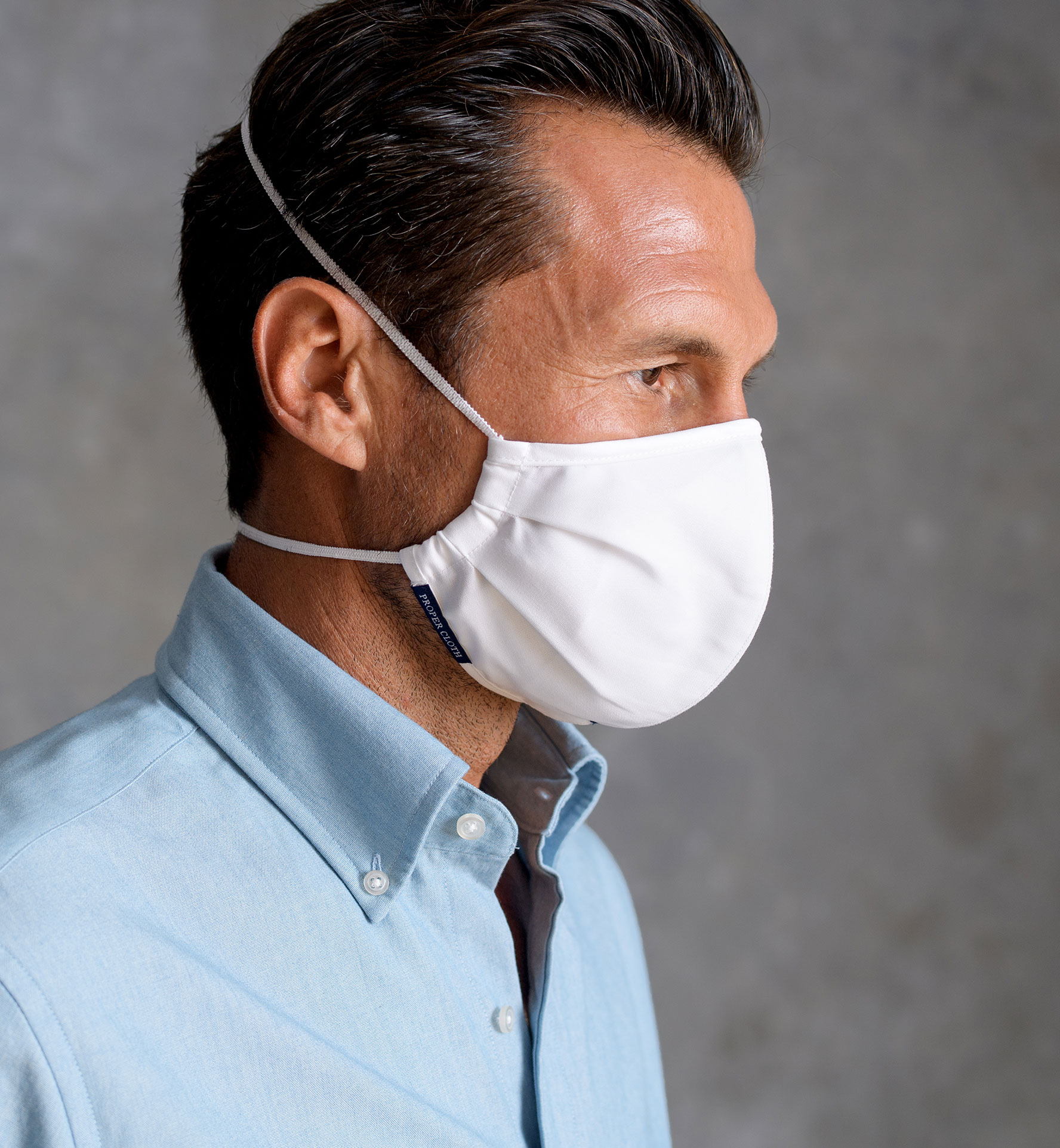 The Everyday Mask v1.3 White Pinpoint (Single Mask) by Proper Cloth