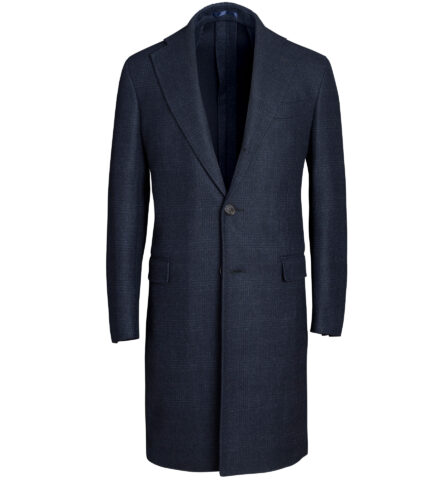 Bowery Navy Plaid Wool Unstructured Coat by Proper Cloth