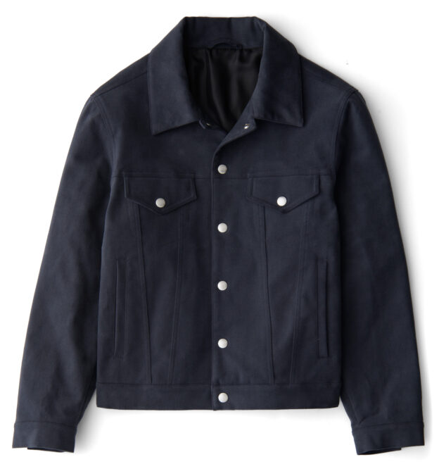 Lafayette Slate Brushed Cotton Jacket by Proper Cloth