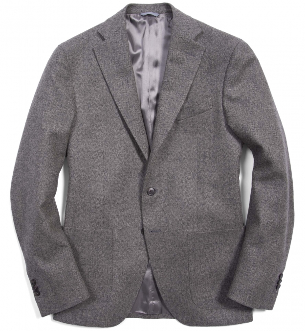 Hubert Grey Herringbone Jacket by Proper Cloth