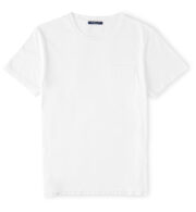 Shop White Slub Split Hem Pocket T-Shirt