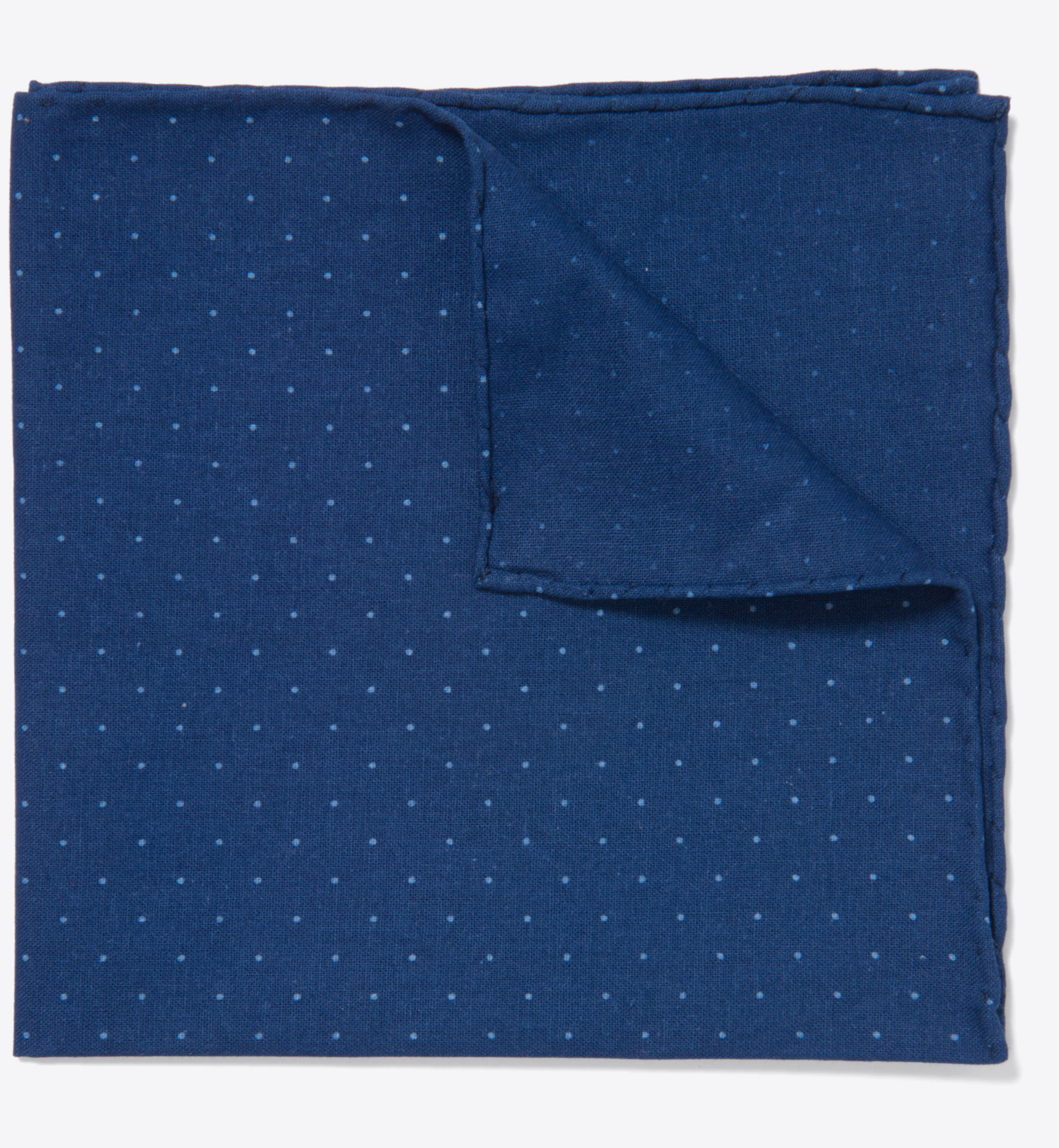 Japanese Dot Indigo Pocket Square by Proper Cloth