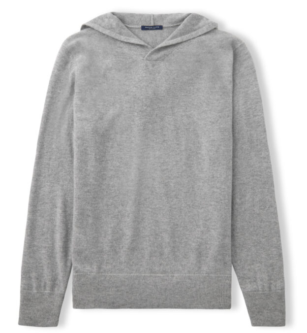 Light Grey Cashmere Hoodie by Proper Cloth