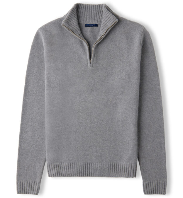 half zip grey sweater