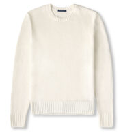 Thumb Photo of Cream Cotton and Linen Crewneck Sweater