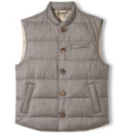 Thumb Photo of Cortina Taupe Flannel Button Vest